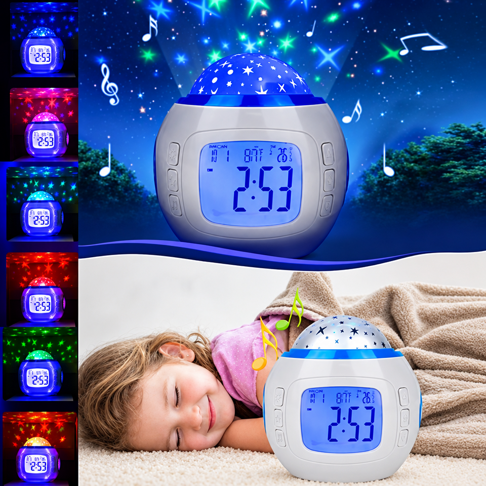 ColorTime – Farbenfroh & multifunktional – Digitaler Kinderwecker mit Nachtlicht