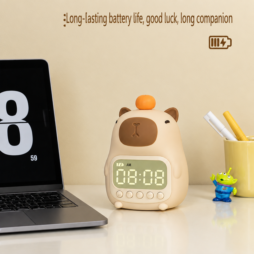 CappyClock – Niedlich & vielseitig – Digitaler Kinderwecker mit Nachtlicht