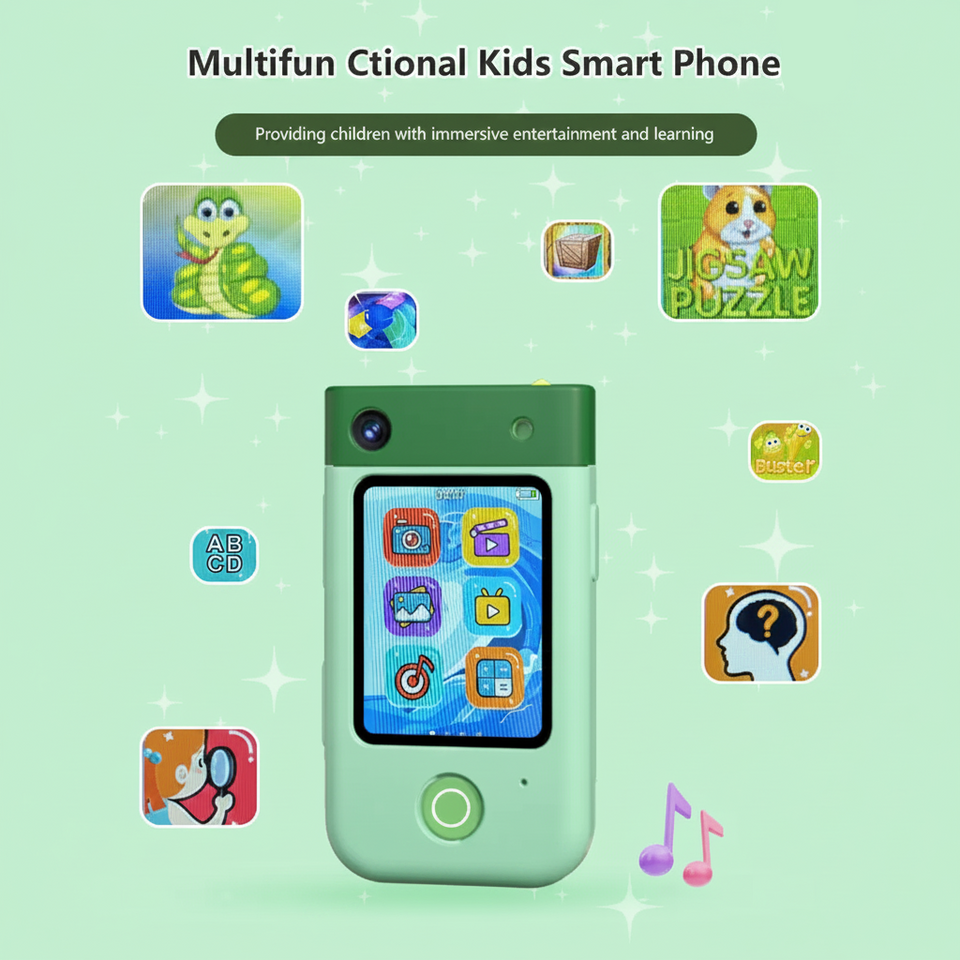 KiddoPhone – Lernreich & interaktiv – Kinder-Smartphone mit Kamera und Spielen