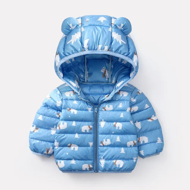 Mini Fashion™ - Polyester Wintermantel mit Kapuze