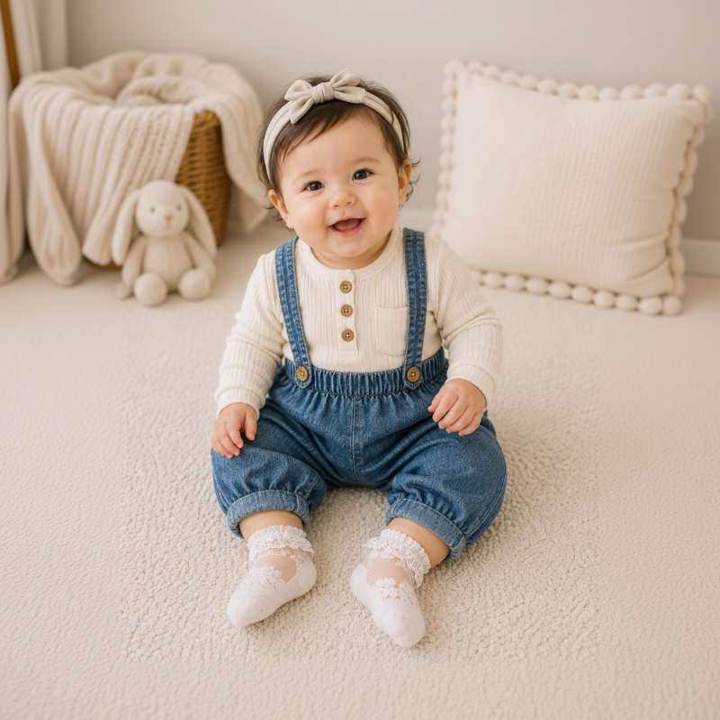 BabyBliss – Bequem & leicht – Babysocken aus Spitze