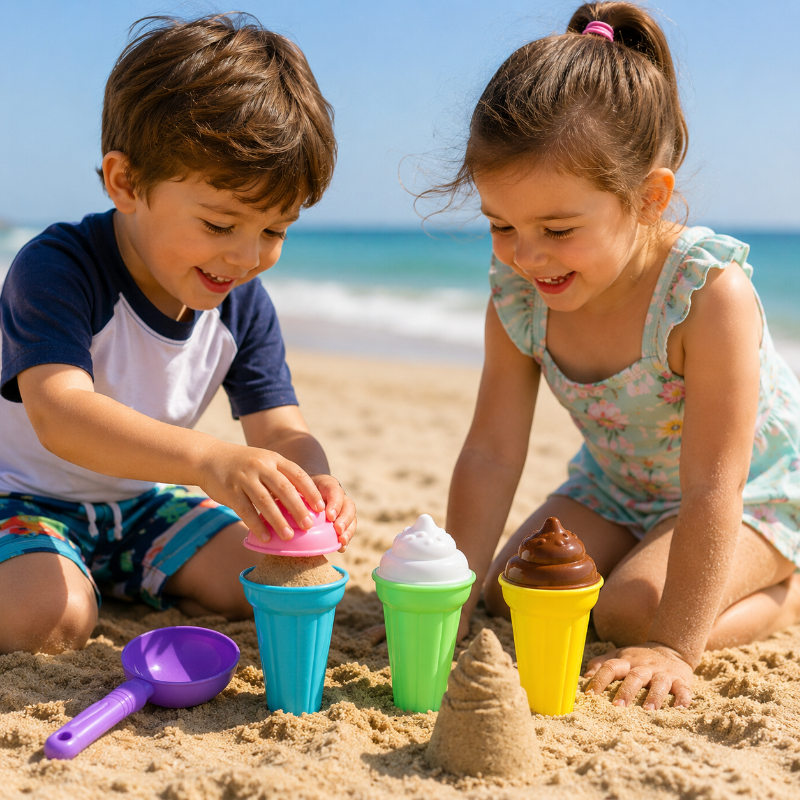 BeachFun – Sandspaß & Kreativität – Strand-Eis-Schaufel-Spielset