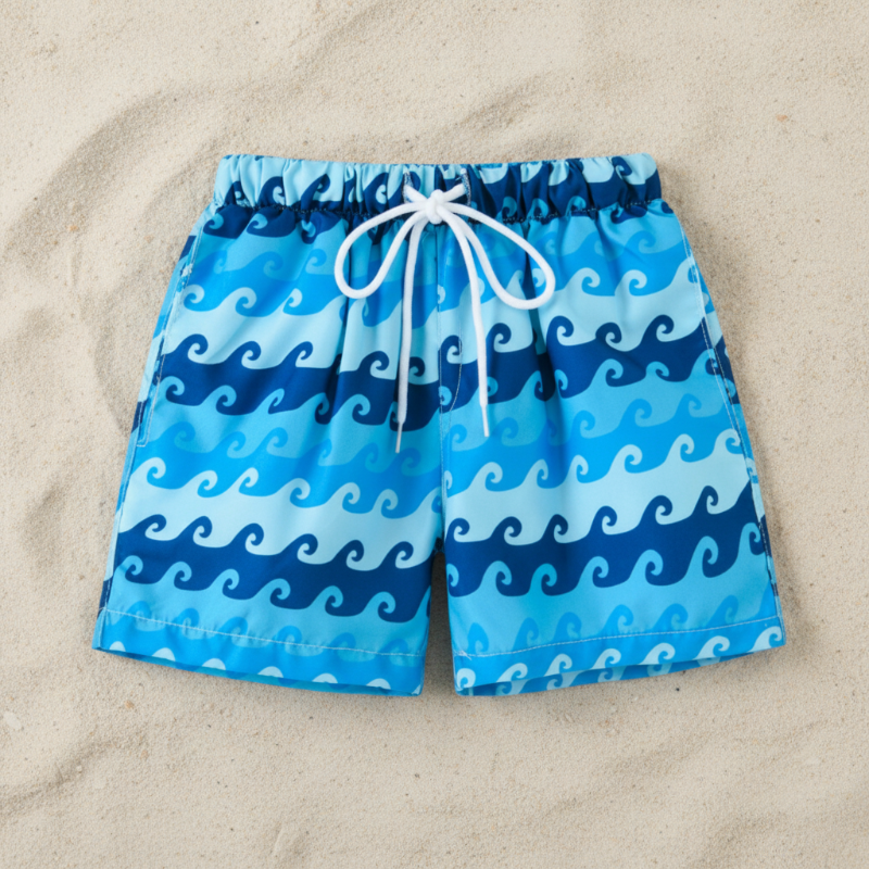 Beach Shorts – Leicht & verspielt – Tropische Kinder-Badehose