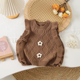 LittlePetal – Süß & bequem – Ärmellose Mädchenweste mit Blumenmuster