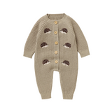 CozyHedge – Weich & warm – Gestrickter Baby-Strampler mit Igel-Motiv