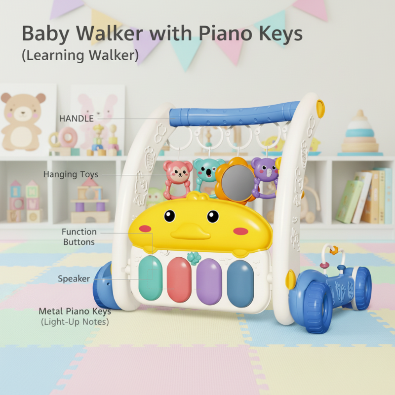Step & Play – Interaktiv & Sicher – 3-in-1-Lauflernhilfe & Baby-Fitnessstudio