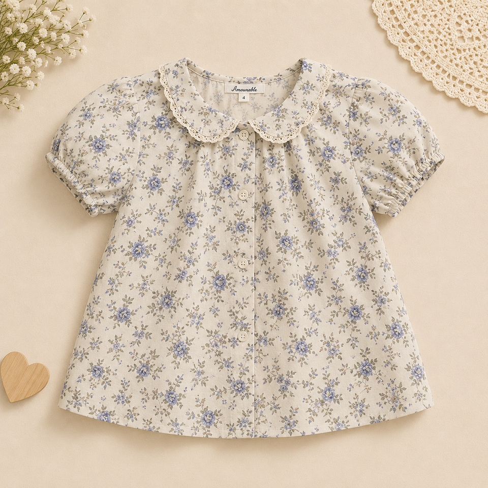 Girls Summer Fashion Top – Leicht & bequem – Vintage-Oberteil für Mädchen