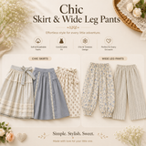Chic Skirt & Wide Leg Pants – Elegant & komfort – Børnetøj i løs pasform
