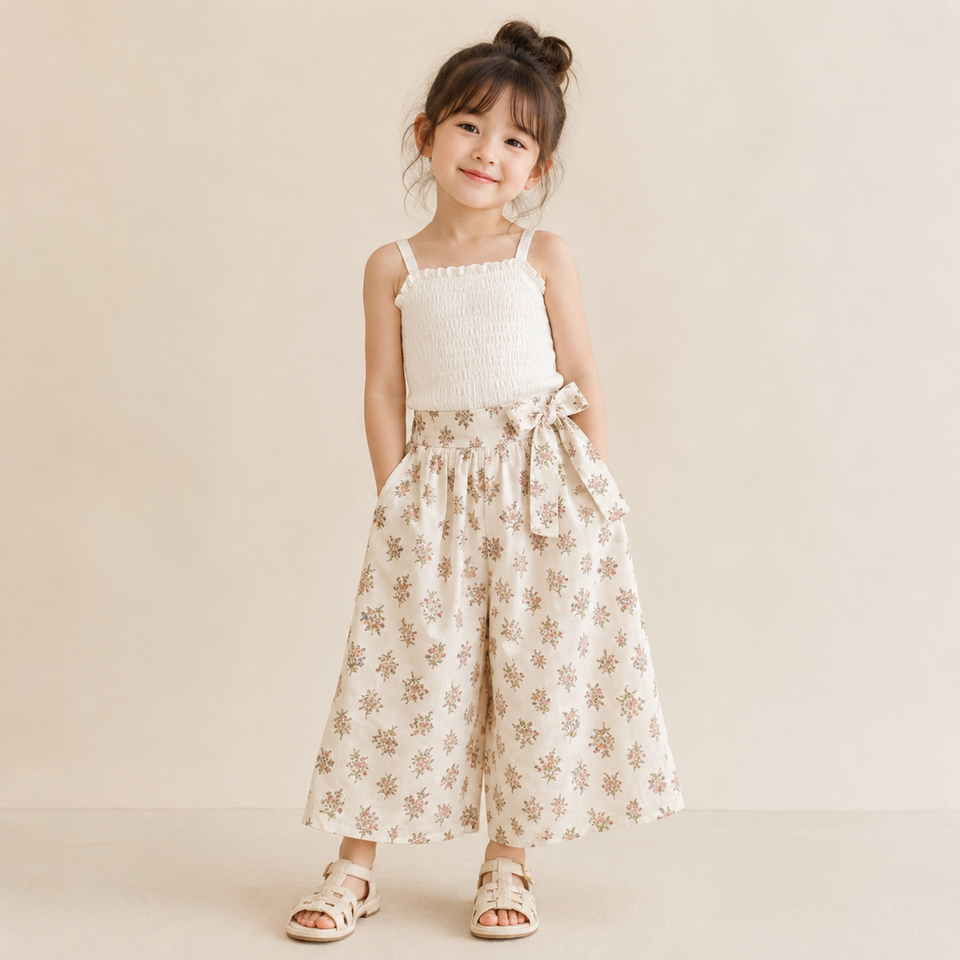 Chic Skirt & Wide Leg Pants – Elegant & Komfort – Lässige Kinderbekleidung