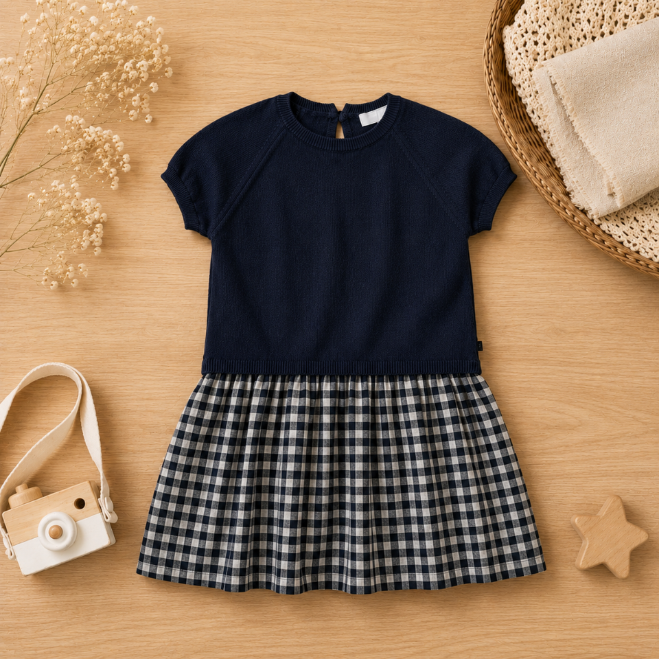 Plaid Patchwork Dress – Trendig & luftig – Kariertes Kleid