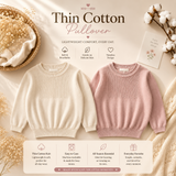 Thin Cotton Pullover – Licht & Komfort – Gestrickter Kinderpullover