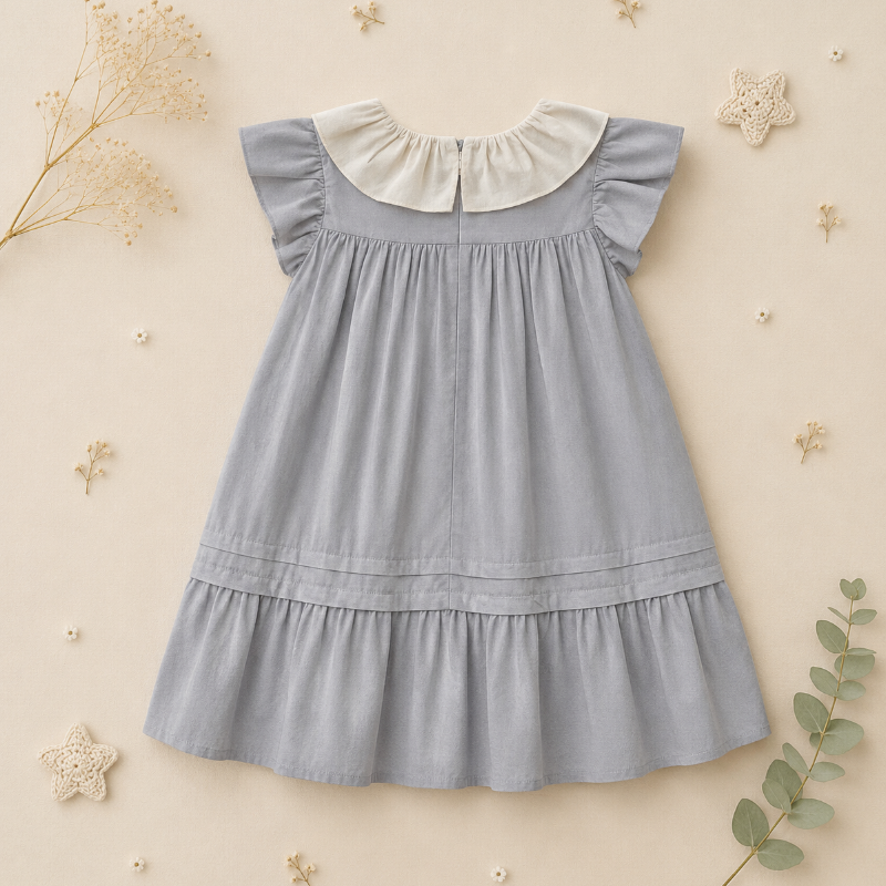Princess Dress – Stilvoll & bequem – Kleid mit besticktem Kragen