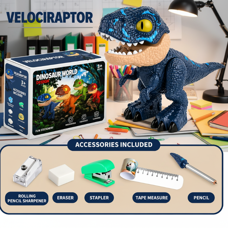 Dinosaur Stationery Toy – Kreativ & lehrreich – 5-in-1-Schreibtischset