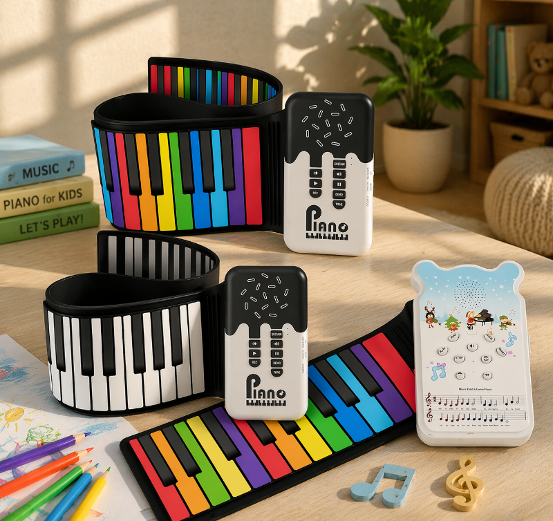 Roll-up Piano Keyboard – Kreativ & lehrreich – Zusammenklappbares Klavier