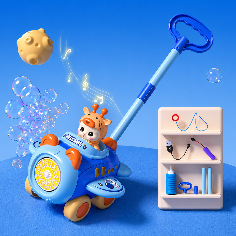 Bubble Blower – Verspielt & lustig – Seifenblasen-Schiebewagen