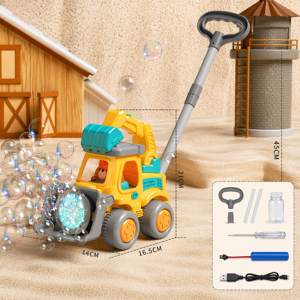 Bubble Blower – Verspielt & lustig – Seifenblasen-Schiebewagen