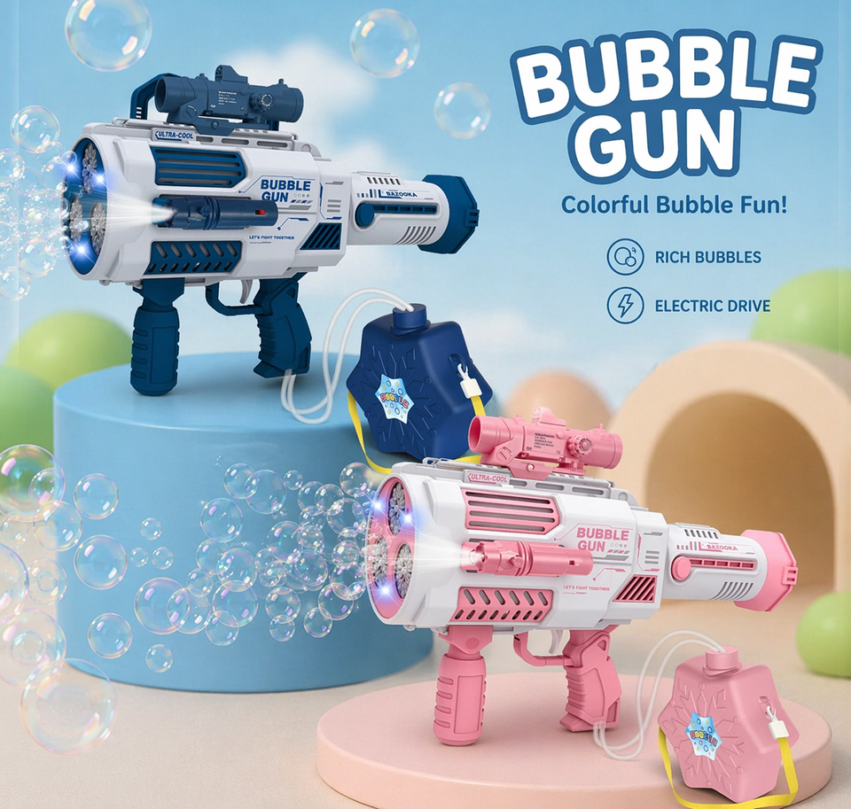 Light Up Bubble Gun – Spielzeug & Musik – Seifenblasenpistole