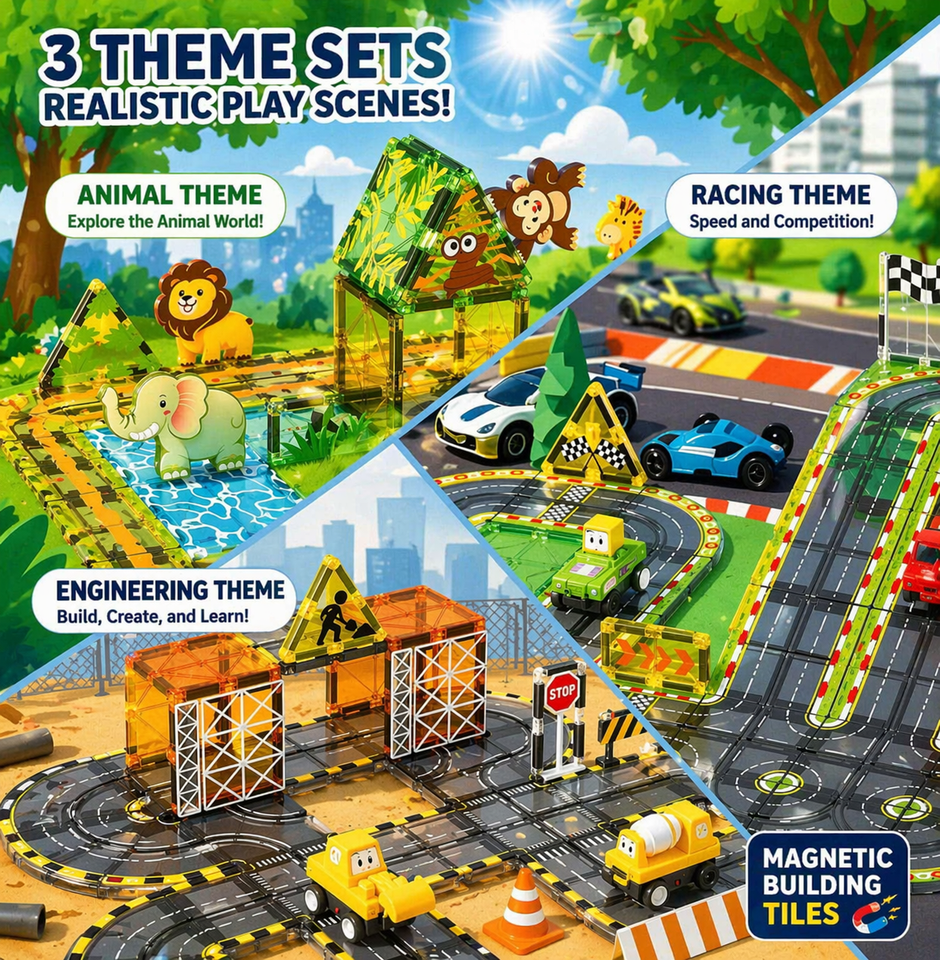 Magnetic Road Blocks – Kreativ & lehrreich – Magnetbahn-Bausatz