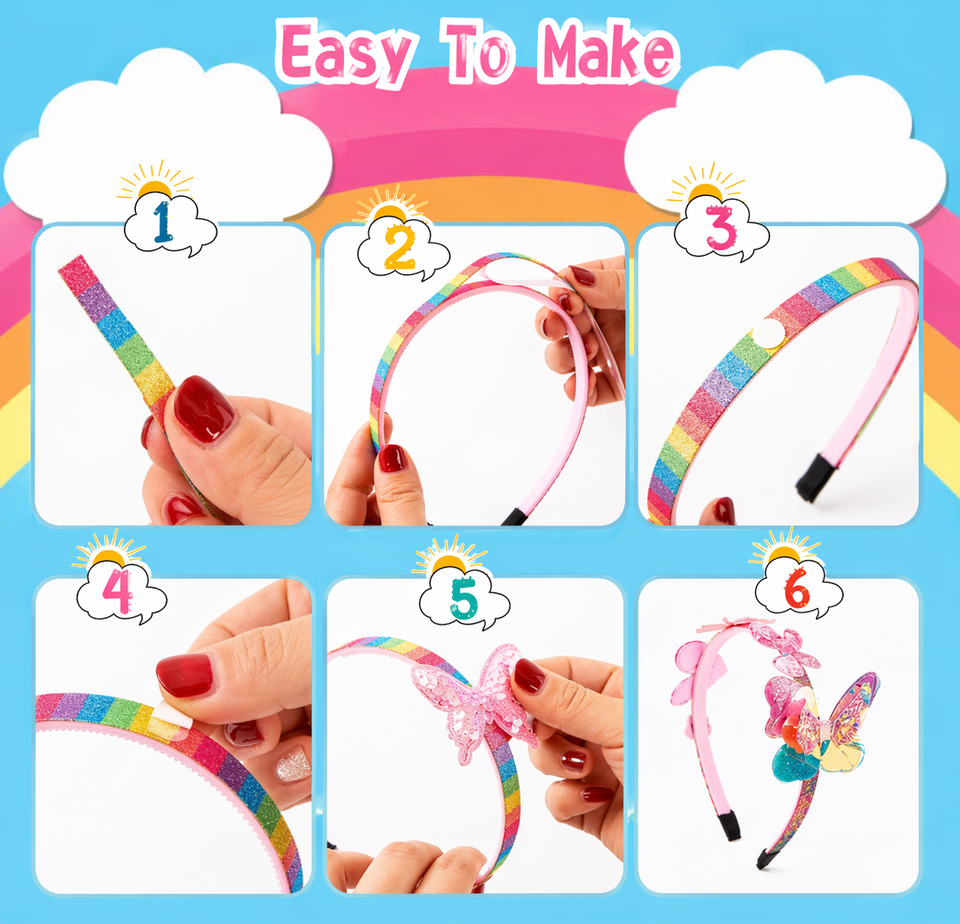 DIY Headband Making Kit – Kreativ & Verspielt – Haarband-Accessoire-Set