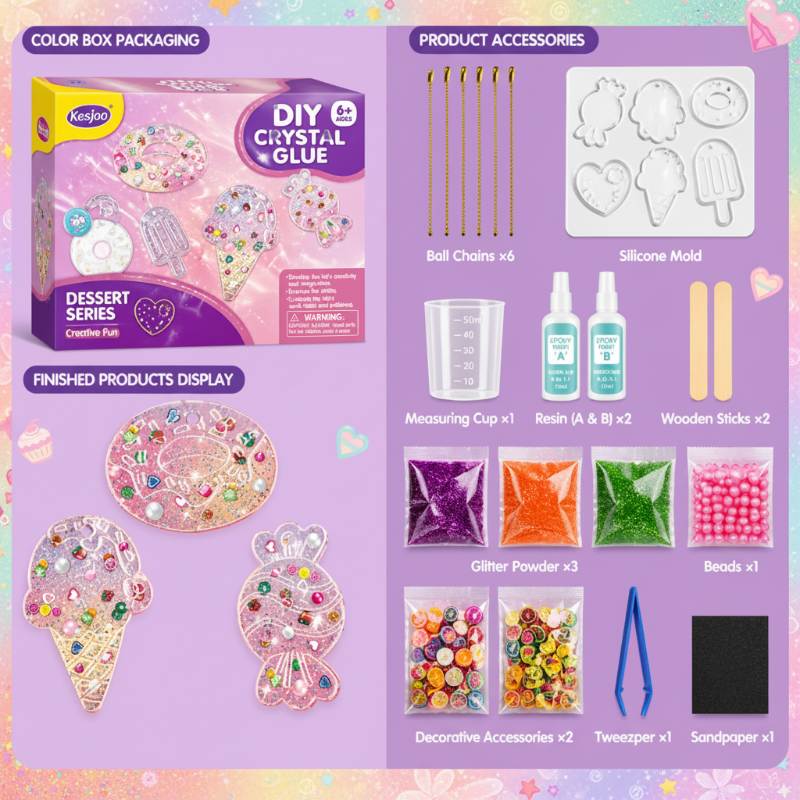 DIY Crystal Keychain Kit – Kreativ & Verspielt – Bastelset für Schlüsselanhänger