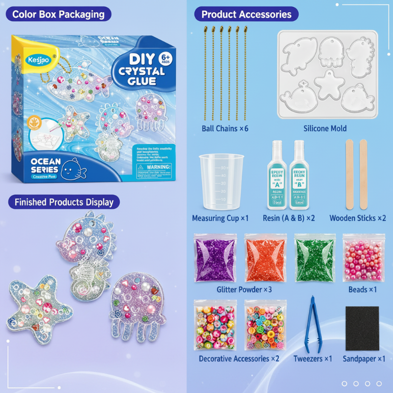 DIY Crystal Keychain Kit – Kreativ & Verspielt – Bastelset für Schlüsselanhänger
