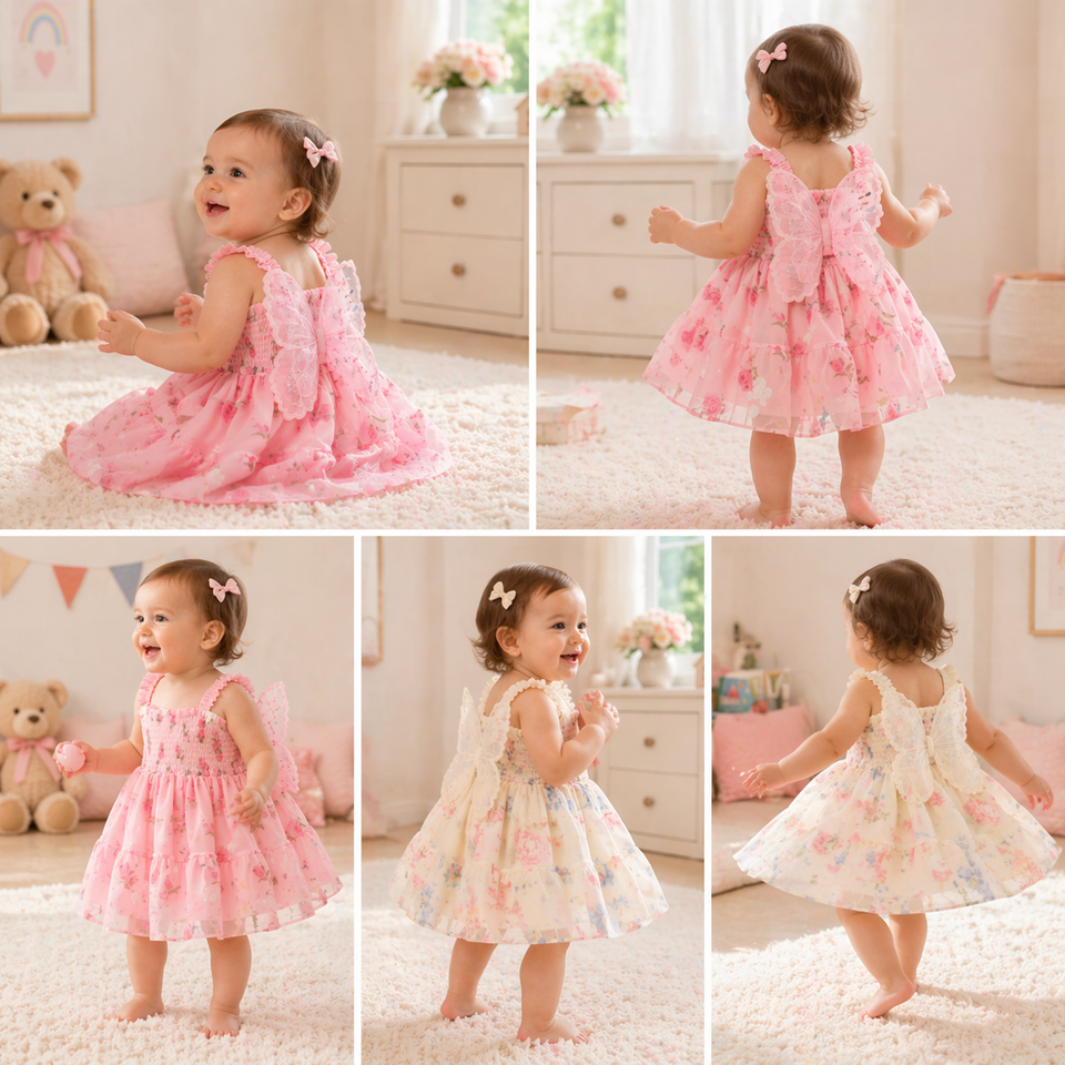 Girls Butterfly Dress – Süß & luftig – Kinderkleid
