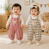 Striped Overall Romper – Weich & Bequem – Kinder-Jumpsuit