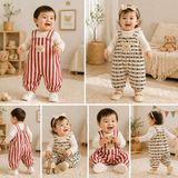 Striped Overall Romper – Weich & Bequem – Kinder-Jumpsuit