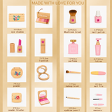Wooden Makeup Play Set – Kreatives Spielen & Rollenspiele – Make-up-Set aus Holz