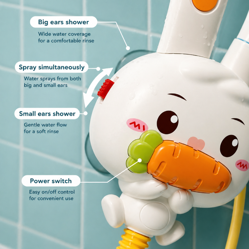 Rabbit Bath Shower Toy – Spielspaß & Wasserspaß – Badespielzeug mit Sprühfunktion