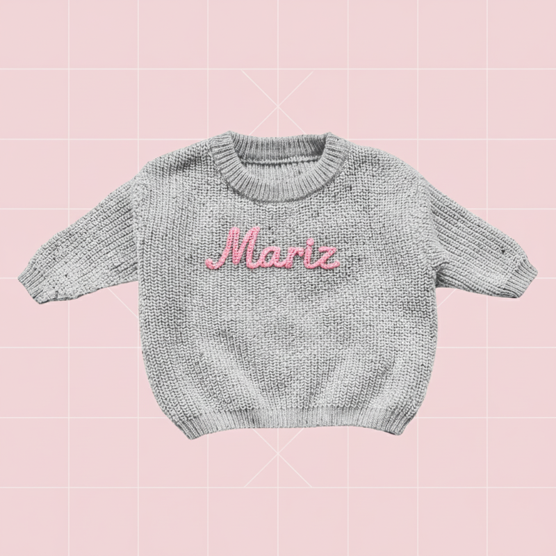 Personalized Baby Sweater – Einzigartig & liebevoll – Bestickter, personalisierter Baby-Pullover
