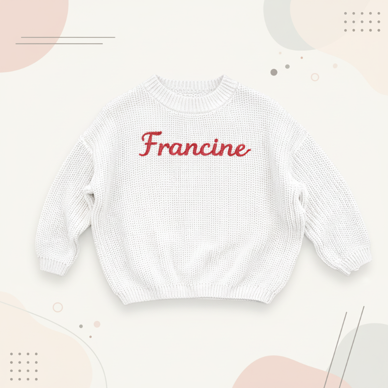 Personalized Baby Sweater – Einzigartig & liebevoll – Bestickter, personalisierter Baby-Pullover