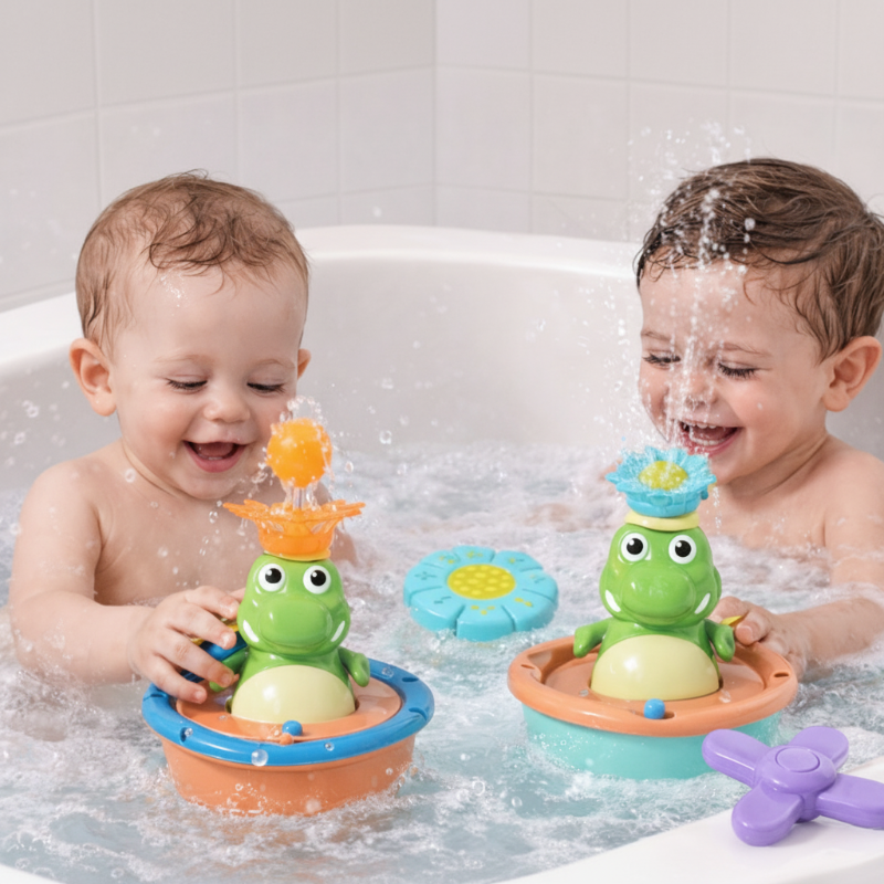 Light Up Crocodile Bath Toy – Interaktiv & Wasserspaß – Krokodil-Brunnen-Badespielzeug