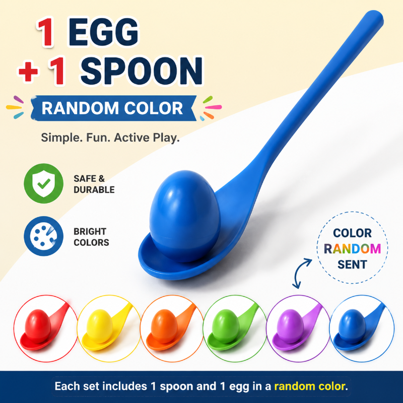 Wooden Egg Spoon Game – Motorik & Lernen – Eierrennen-Balance-Spiel