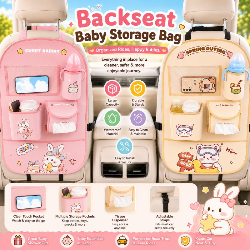 Backseat Baby Storage Bag – Praktisch & geräumig – Aufbewahrungstasche für das Auto