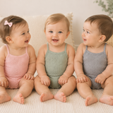 Summer Bodysuit – Leicht & bequem – Gestrickter Baby-Strampler