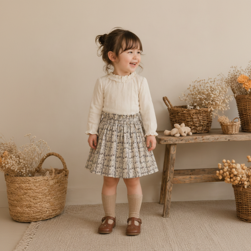 Cherry Shirt & Skirt – Süß & Luftig – Kinder-Set