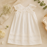 Sleeveless Dress – Elegant & bequem – Kleid mit Spitzenkragen