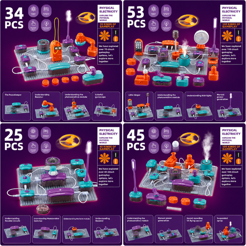 STEM Electronic Building Kit – Lehrreich & Technisch – Experimentierset für Schaltkreise