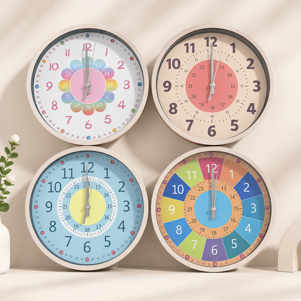 ChildrenTime – Unabhängig & leise - pädagogische Kinder-Wanduhr