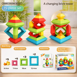 Pyramid Stacking Blocks – Motorik & Kreativität – Stapelbausteine-Set