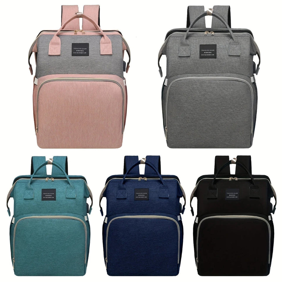Nuvella Baby – Immer vorbereitet – Multifunktionale Wickeltasche mit Bettchen