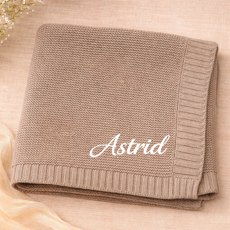 Personalized Baby Blanket – Weich & Einzigartig – Personalisierte, bestickte Baumwolldecke