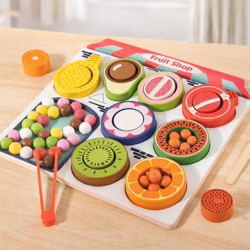 Toddler Clips™ - Obst & Formspiel -  Sortierspiel