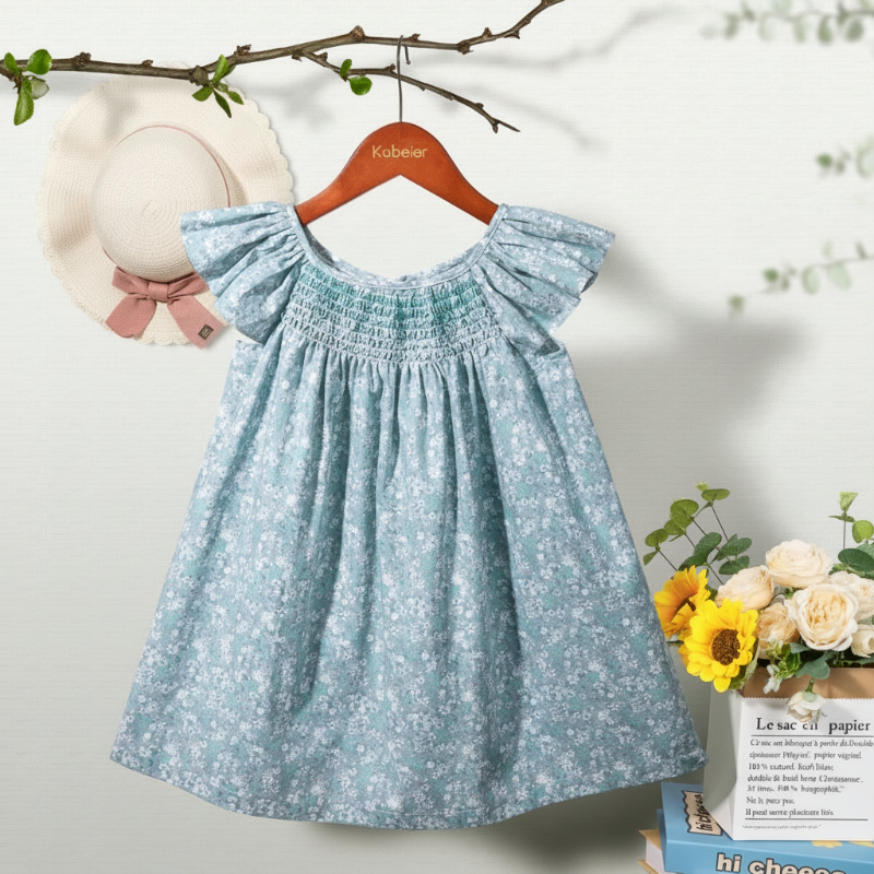 Floral Dress – Leicht & luftig – Mädchenkleid mit Flatterärmeln