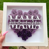 Personalized Rose Shadow Box – Einzigartiges Muttertagsgeschenk – Personalisierte Rosen-Schattenbox