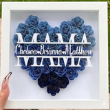 Personalized Rose Shadow Box – Einzigartiges Muttertagsgeschenk – Personalisierte Rosen-Schattenbox