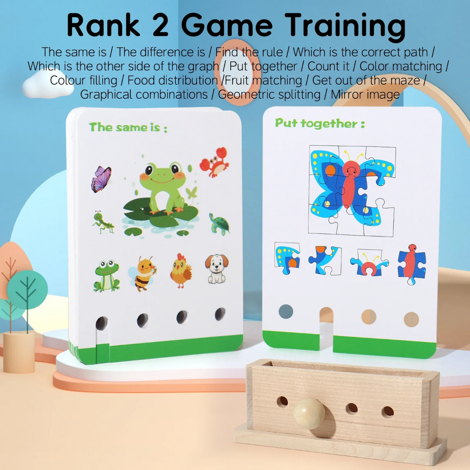 BrainyKids – Logisch & Unterhaltsam – Pädagogisches Kartenspiel aus Holz