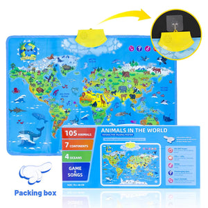 LittleExplorers – Lernen & Spielen – Weltkarte der Tiere