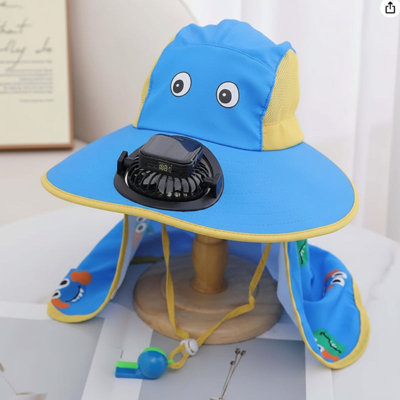 HappyShade – Sonnenschutz & Kühlung – Sommerhut für Kinder mit Ventilator